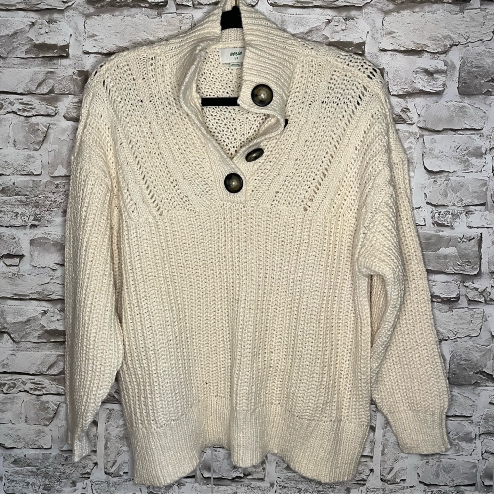 Aerie Cream Chunky Sweater